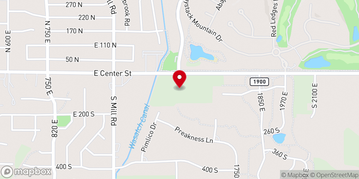 Map showing location of Heber Valley Utah Temple