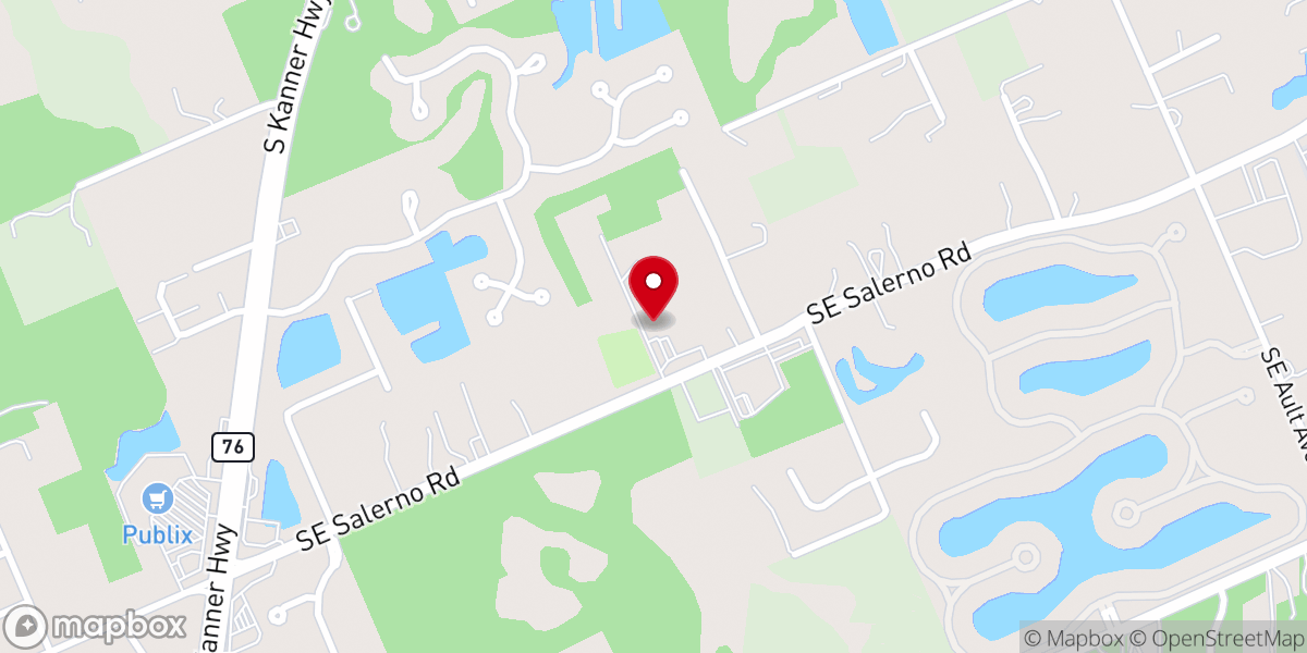 Map showing location of Community Baptist Church
