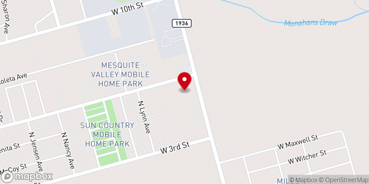 Map showing location of Hope Community