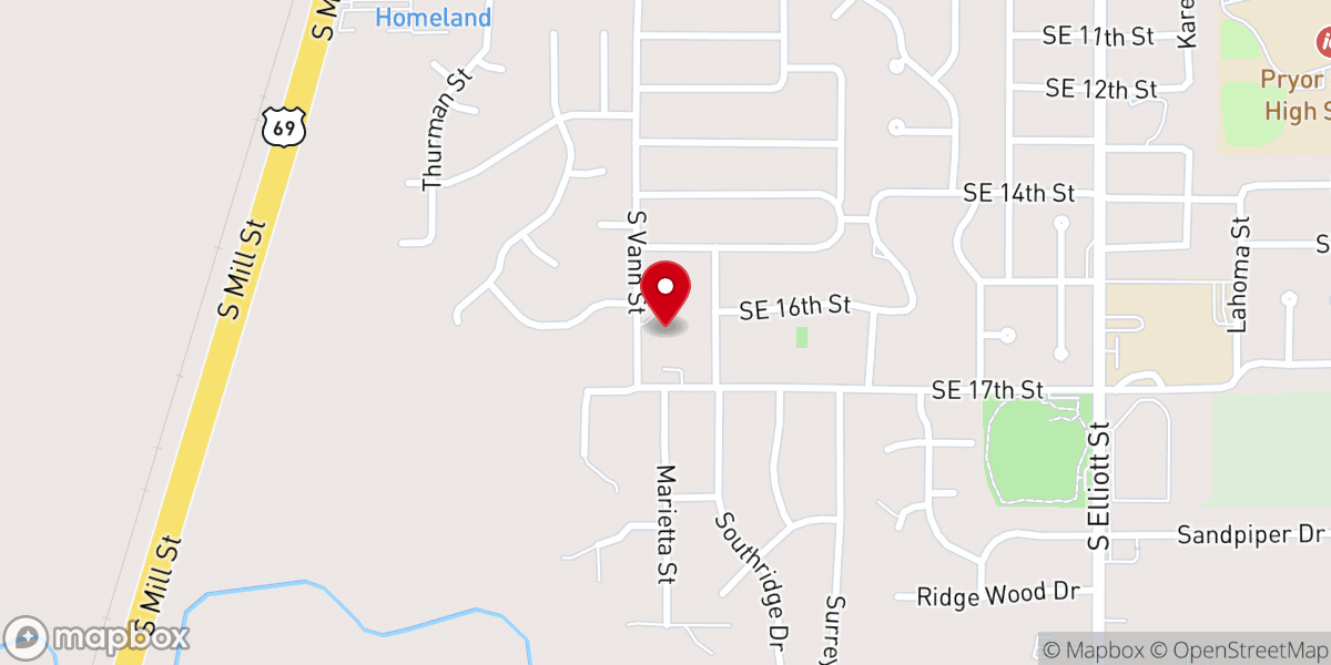 Map showing location of Saint Mark Catholic Church