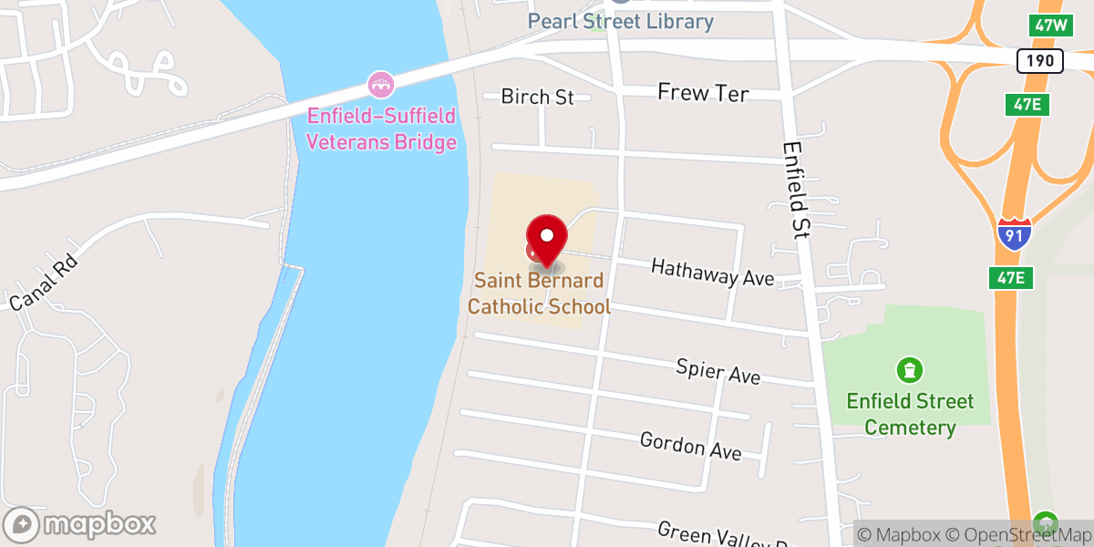 Map showing location of Saint Josephs School