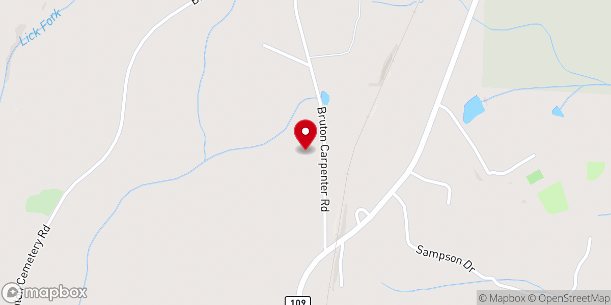 Map showing location of Wadeville Church