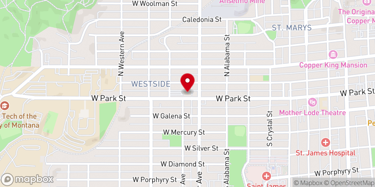 Map showing location of Park Street Baptist Church