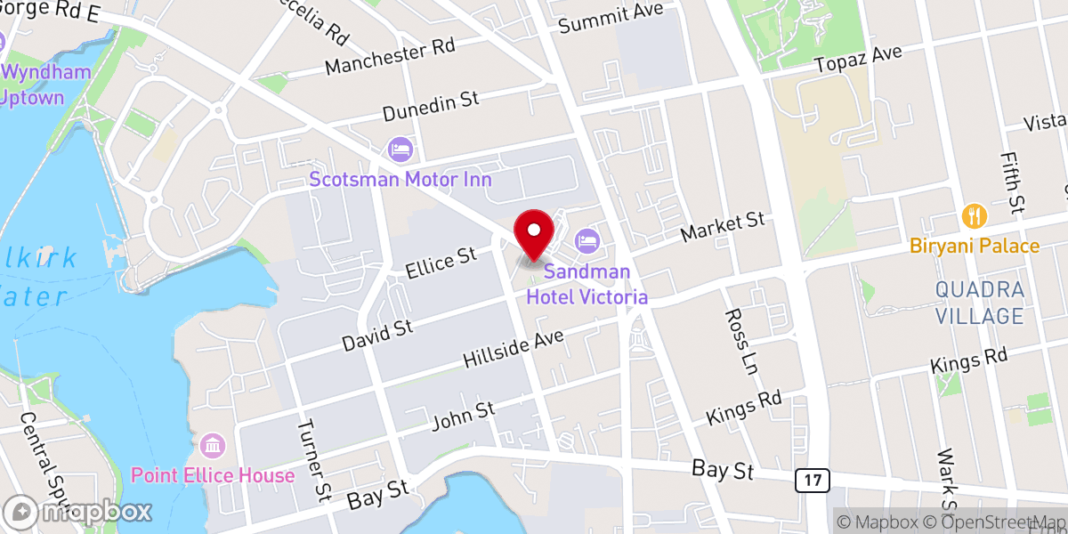 Map showing location of Centennial United Church