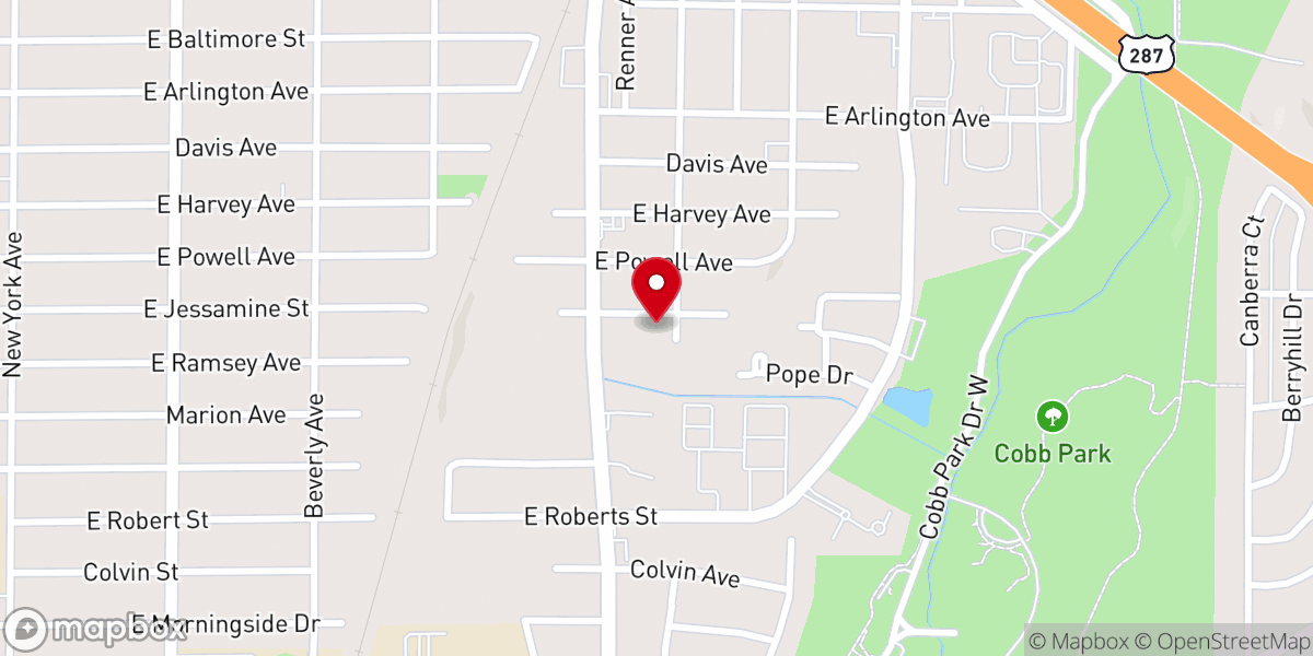 Map showing location of Greater United Missionary Baptist Church