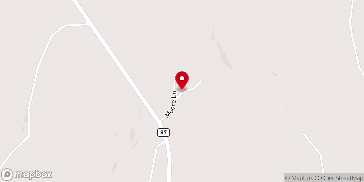 Map showing location of Sandy Flat Church