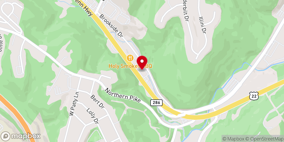 Map showing location of The Revival Center of Pittsburgh