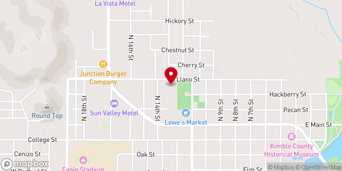 Map showing location of Goodwill Baptist Church
