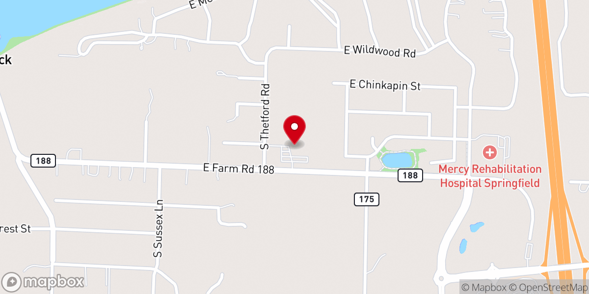 Map showing location of River Bluff Fellowship