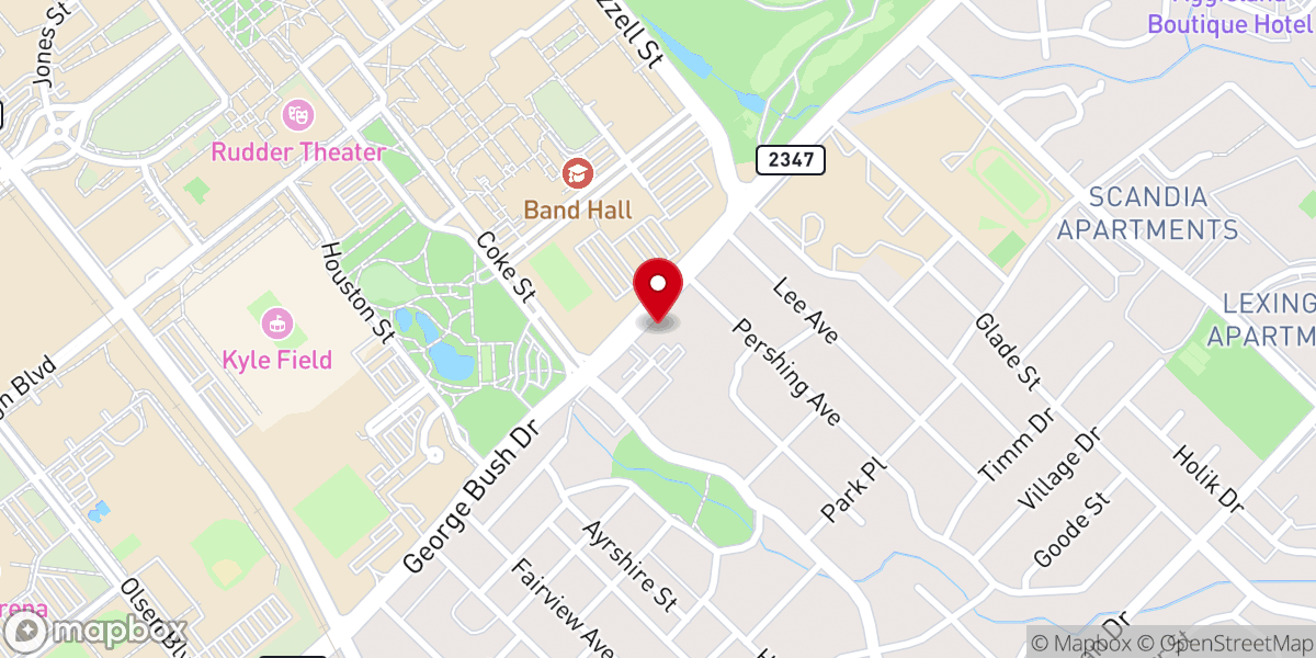 Map showing location of St. Thomas' Episcopal Church