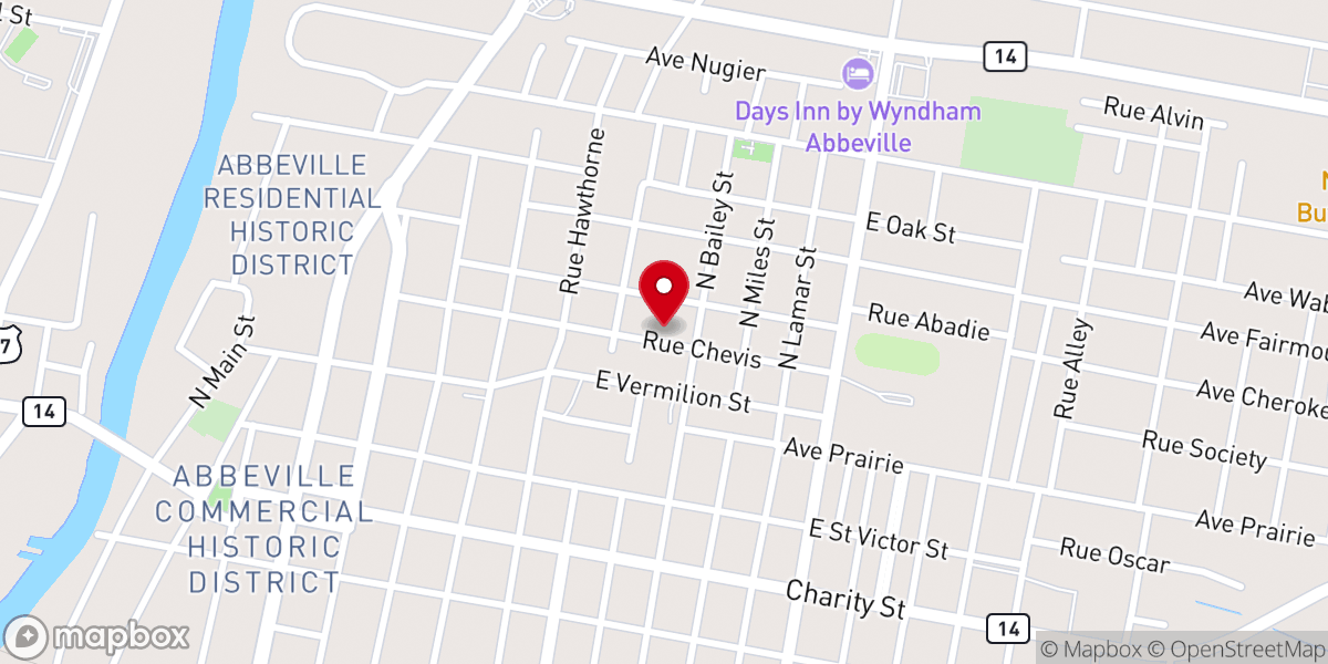 Map showing location of Christian Service Center