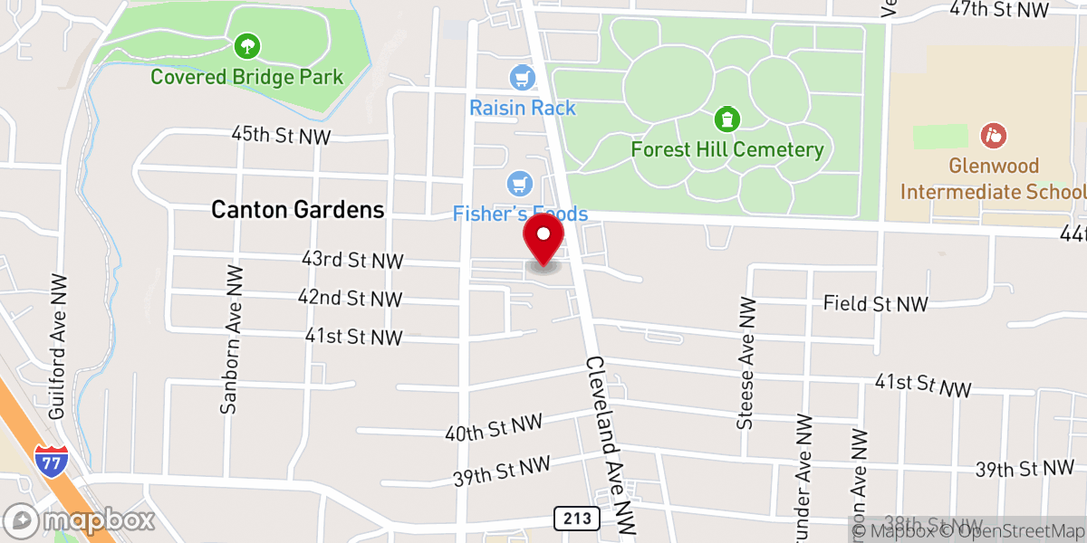 Map showing location of Christian Tabernacle