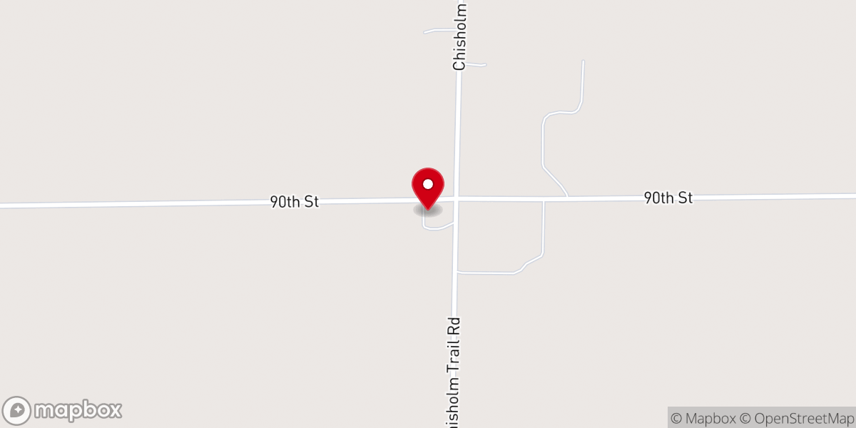 Map showing location of Tabour Church