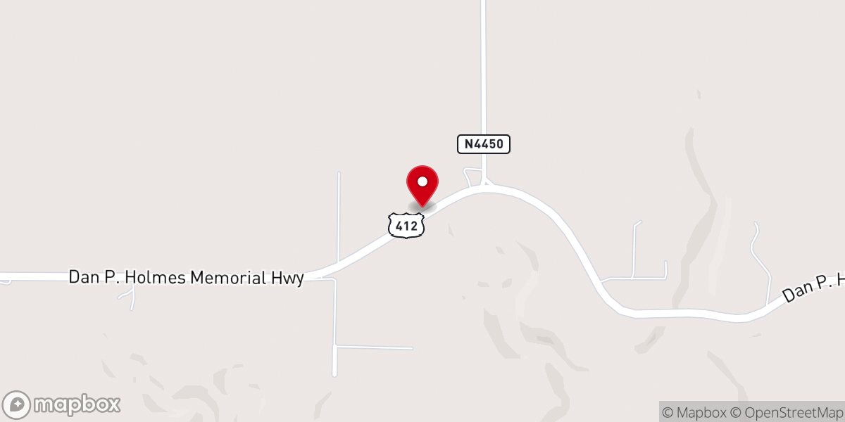Map showing location of Little Rock Freewill Baptist Church