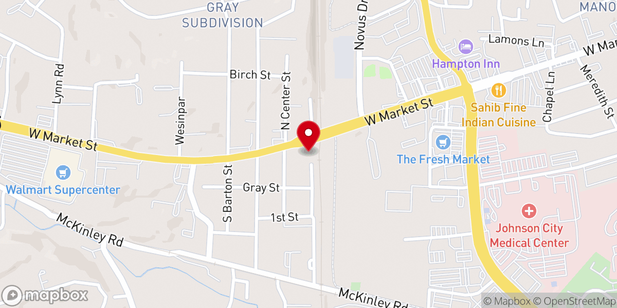 Map showing location of Holson Presbytery Church
