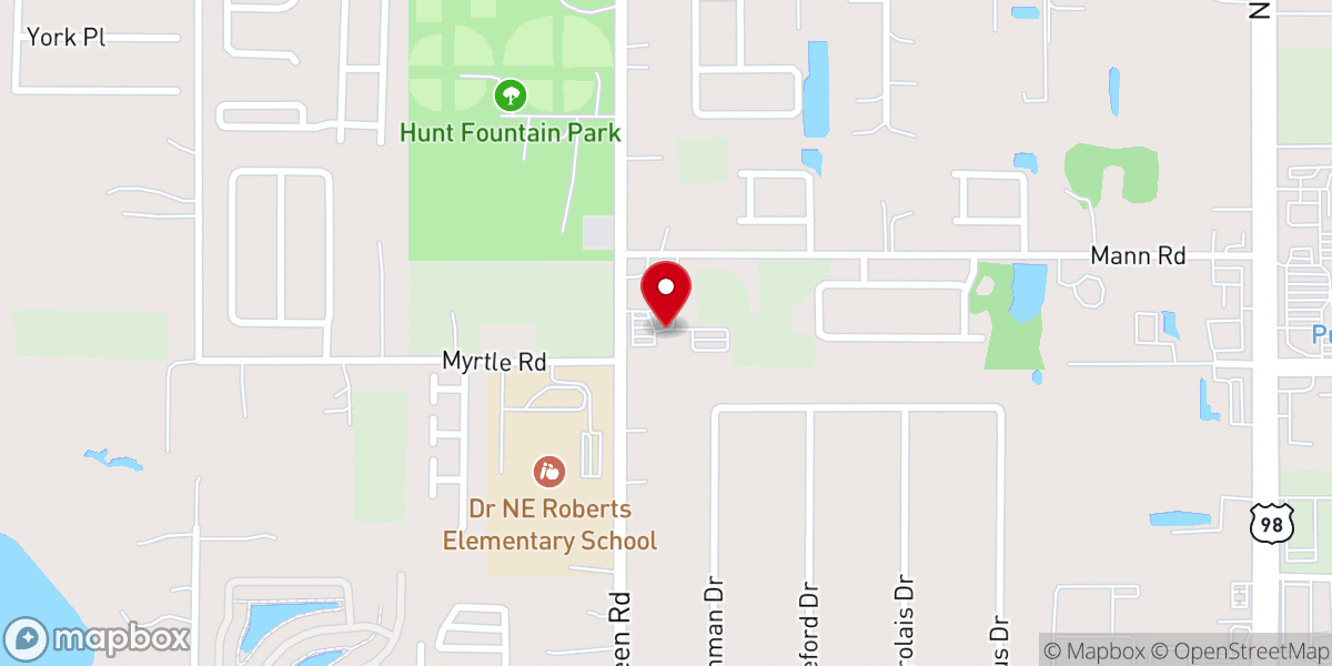 Map showing location of Cornerstone Baptist Church
