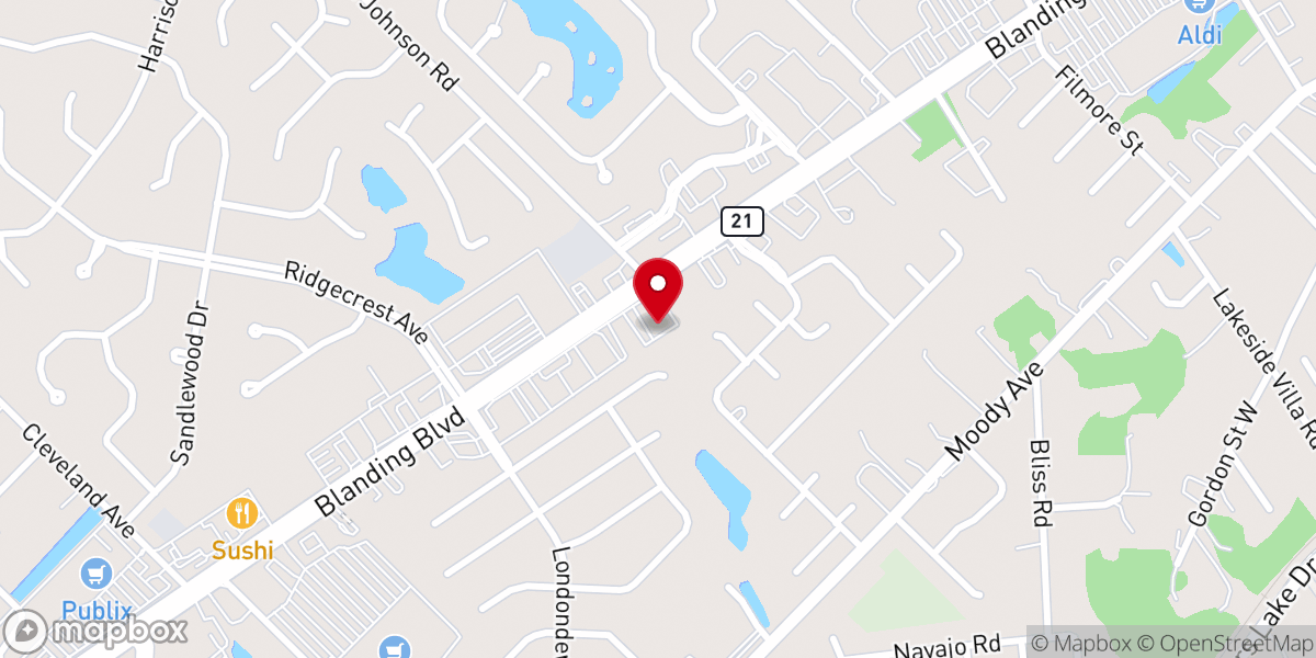 Map showing location of Victory Chapel Of Orange Park