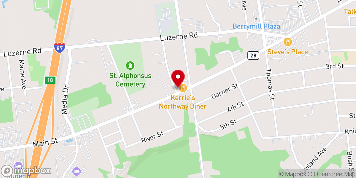 Map showing location of Community Chapel of West Glens Falls