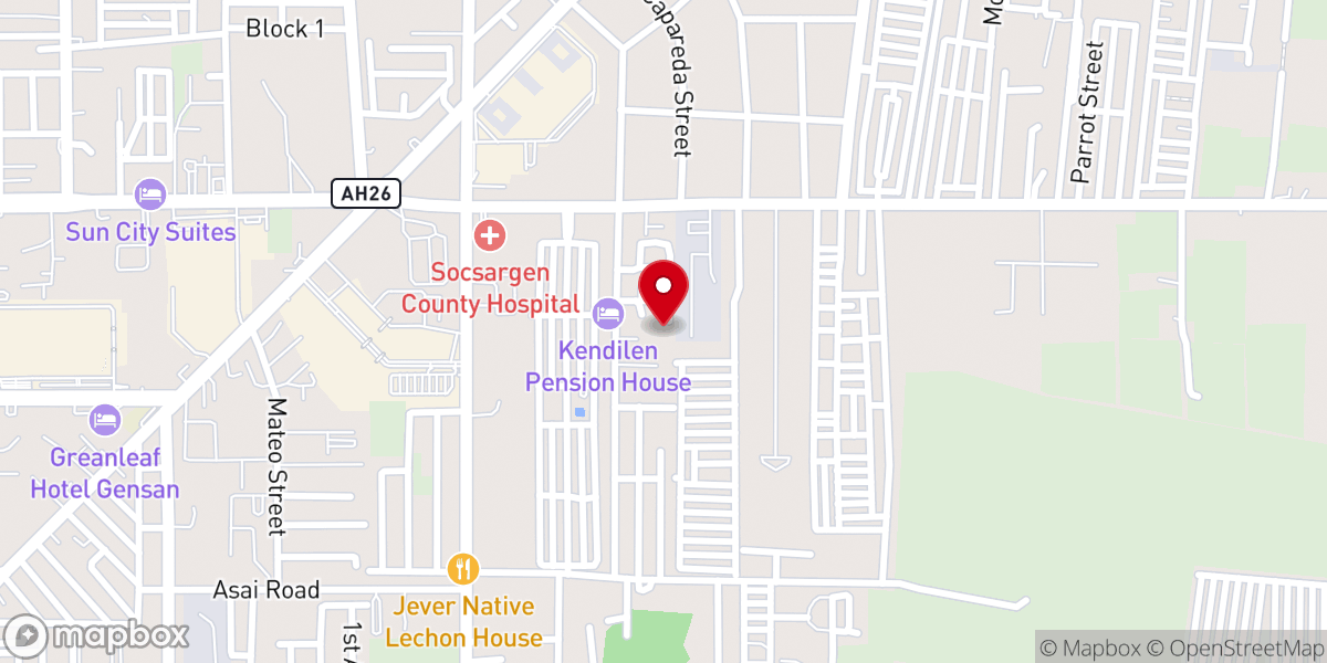Map showing location of Harvest baptist church