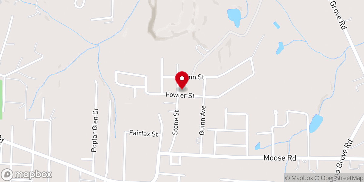 Map showing location of New Covenant Baptist Church