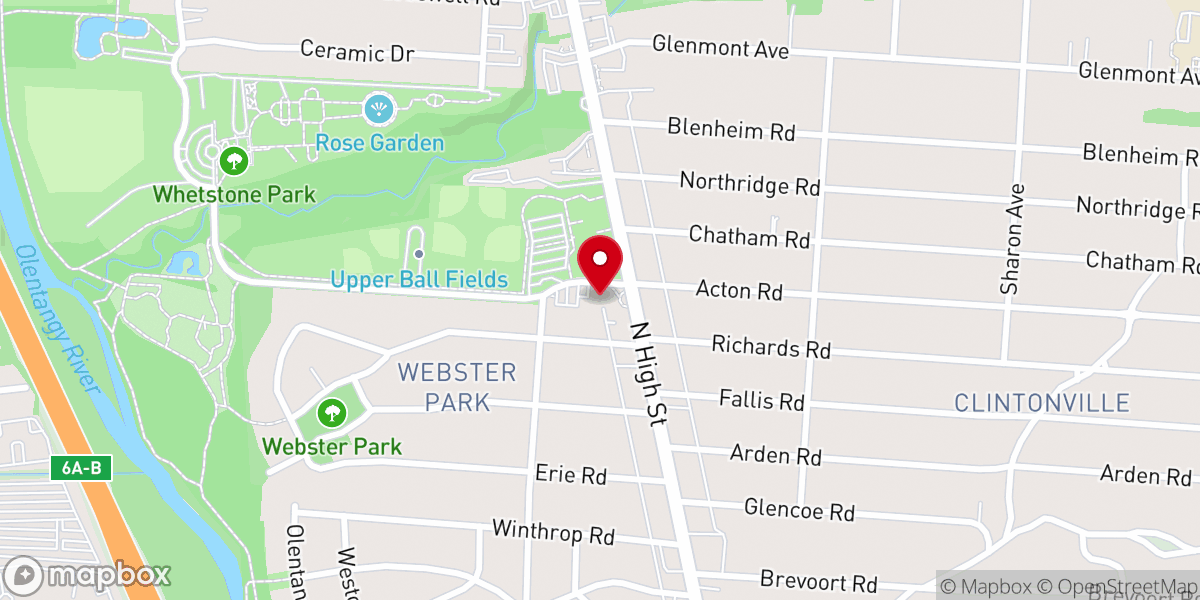 Map showing location of Calvary Bible Church