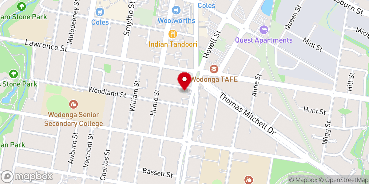 Map showing location of St Stephens Uniting Church