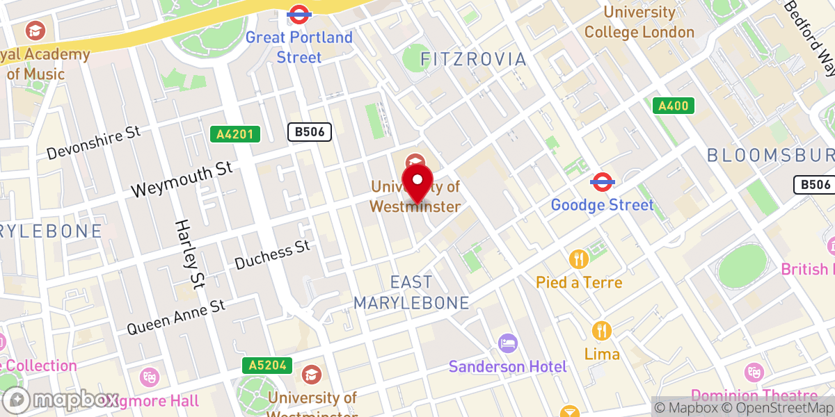 Map showing location of St Charles Borromeo Church, Westminstere