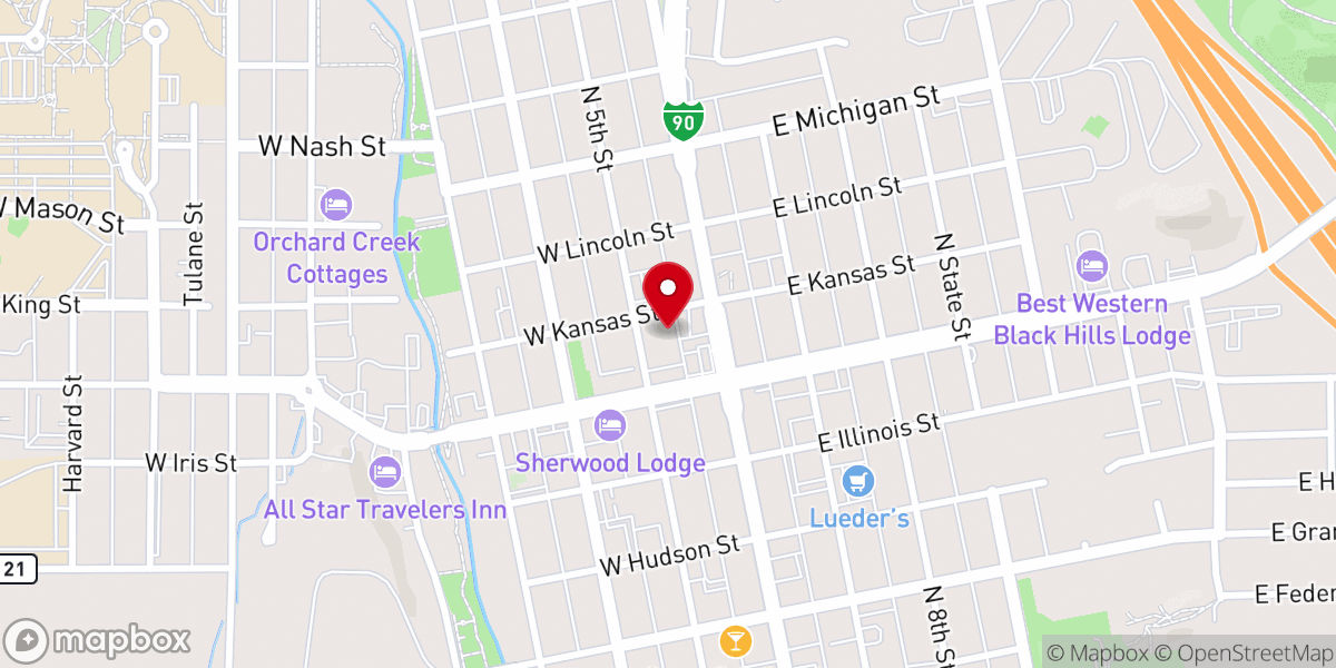 Map showing location of St. Joseph Catholic Church