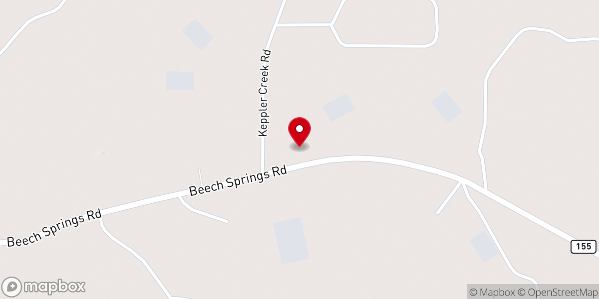 Map showing location of Sweetwater Baptist Church