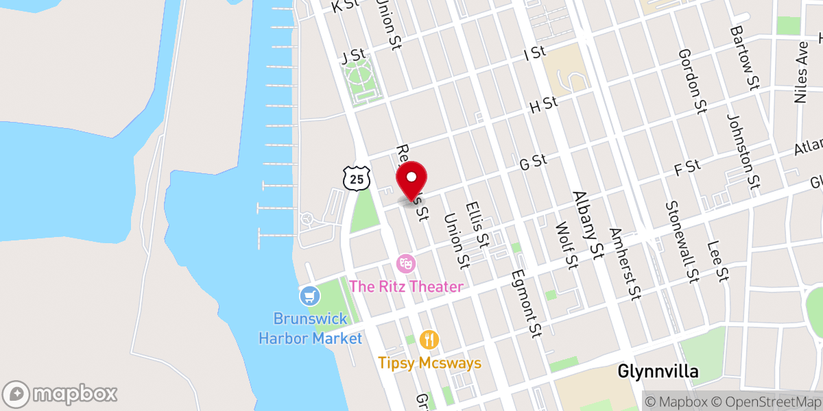 Map showing location of The Hope Church