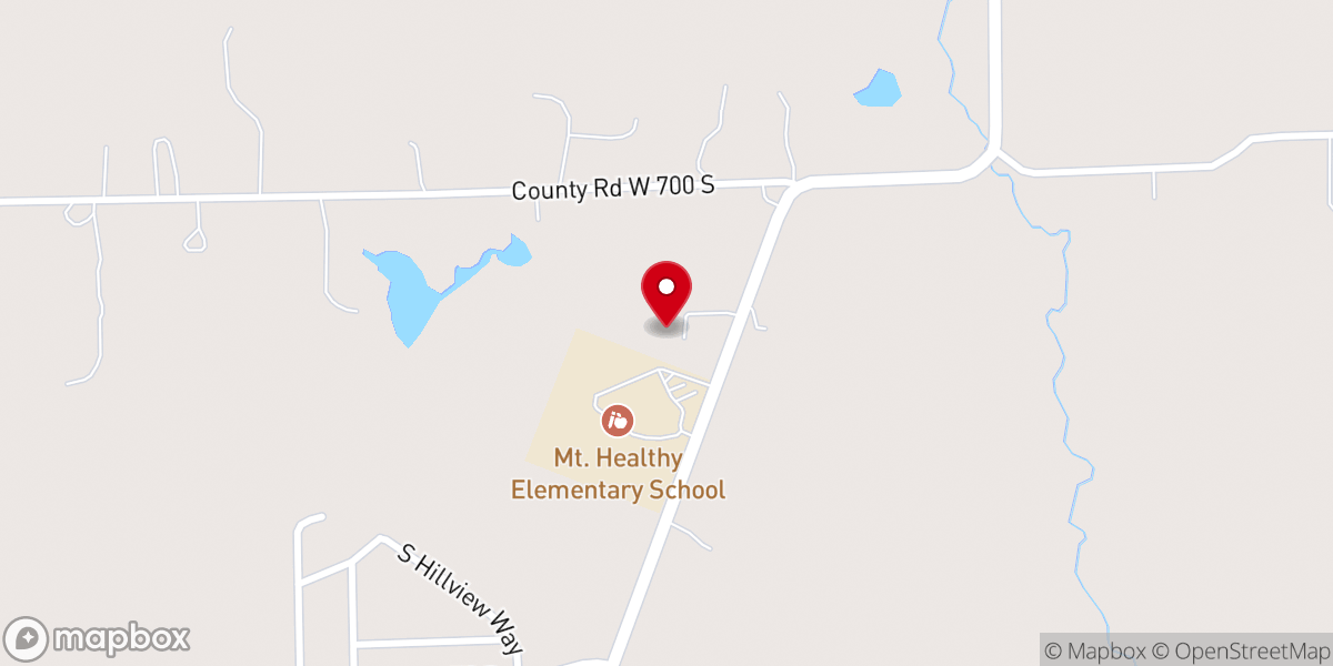 Map showing location of Mt. Healthy Community Church