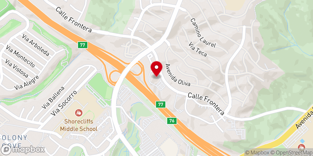 Map showing location of Pacific Coast Church