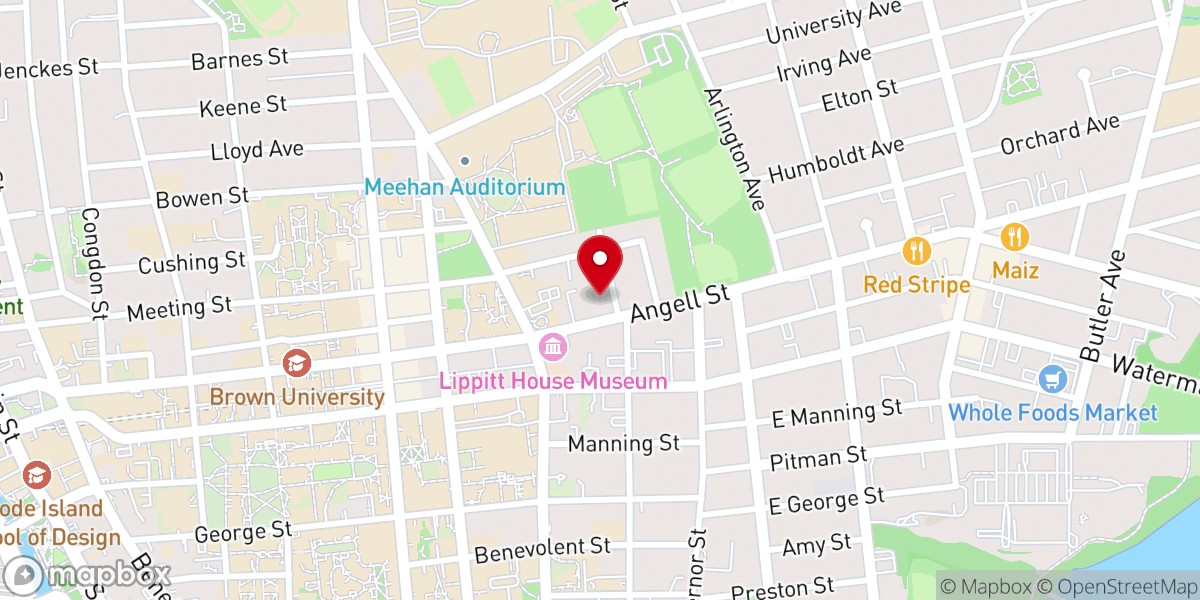 Map showing location of Central Congregational Church