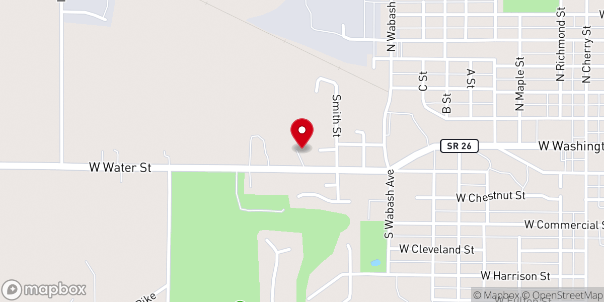 Map showing location of First Church of the Nazarene