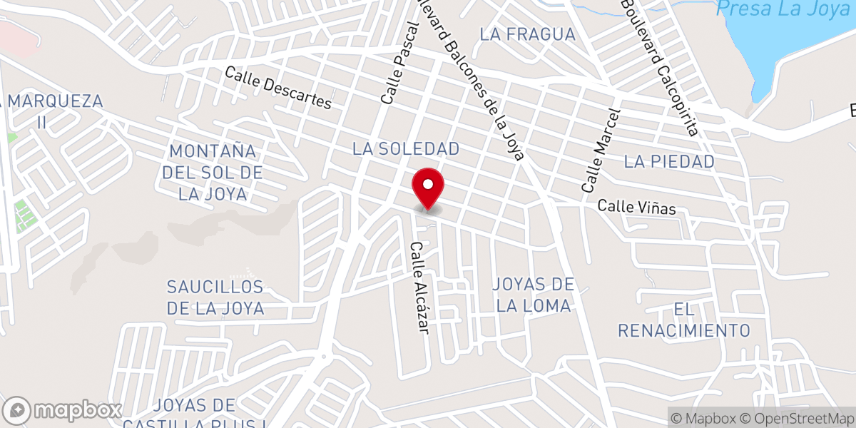 Map showing location of Iglesia Centro de Vida Mexico