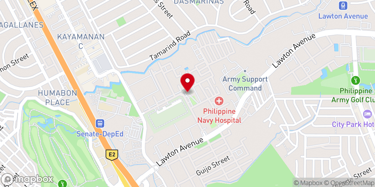 Map showing location of Holy Child Chapel