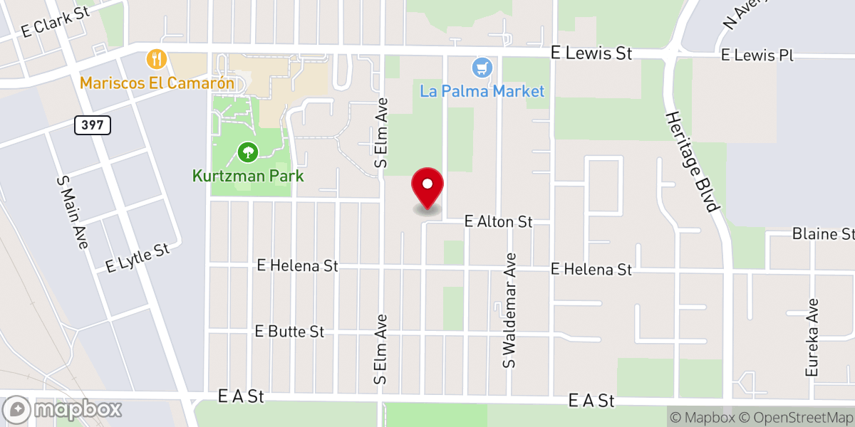 Map showing location of Greater Faith Baptist Church