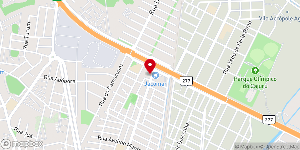 Map showing location of Primeira Igreja Batista de Curitiba - Campus Uberaba