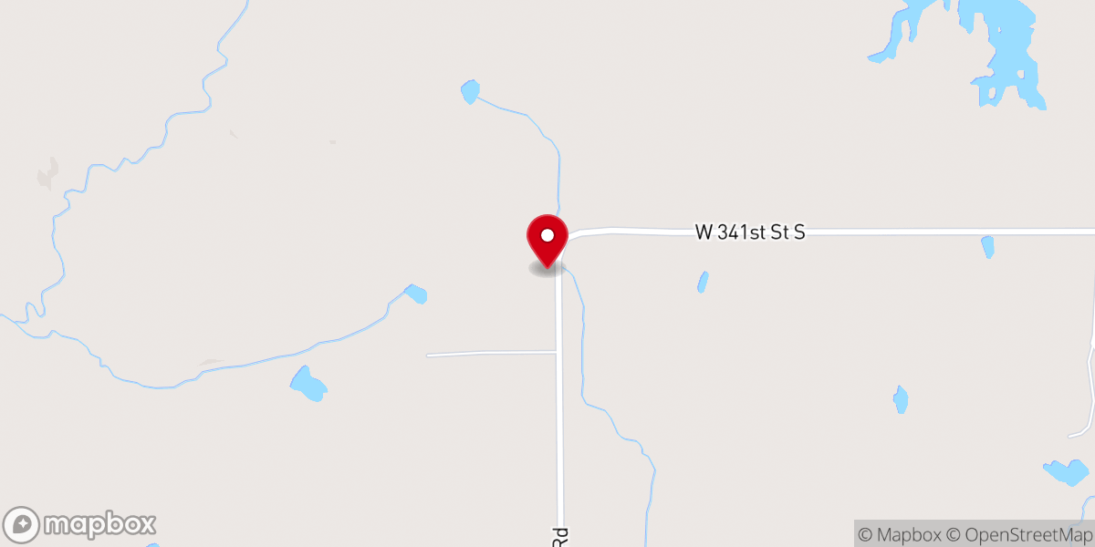 Map showing location of Oak Grove Church