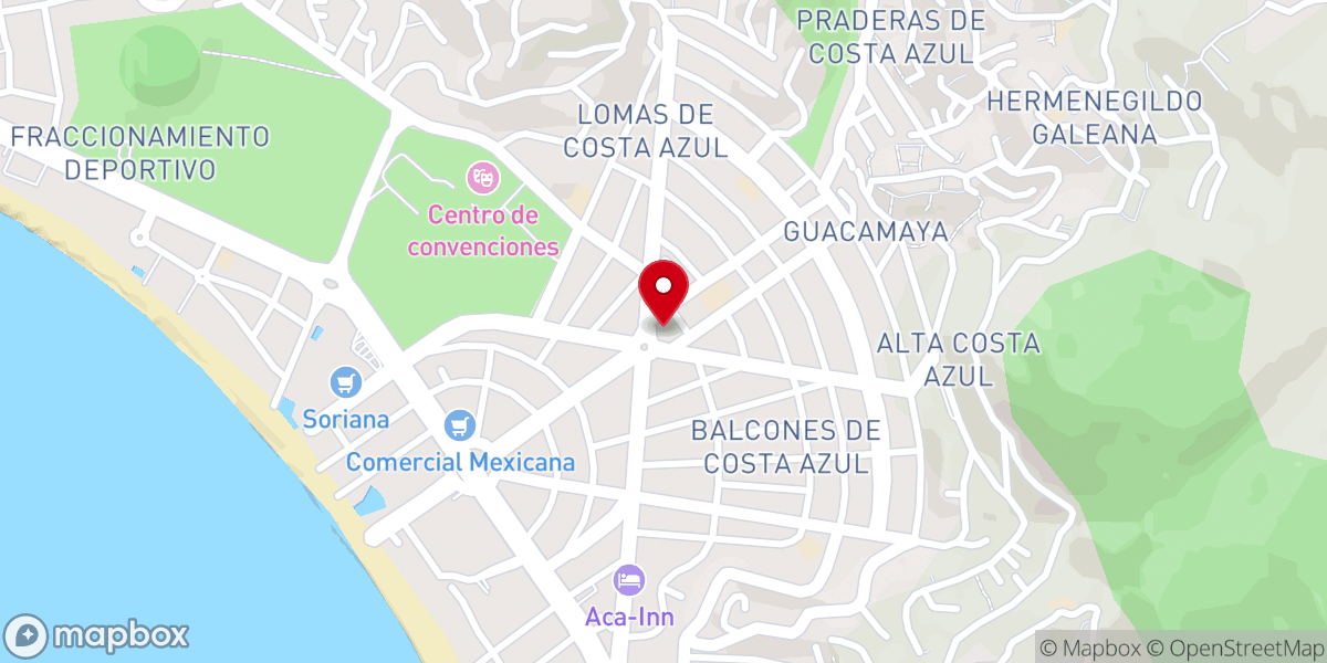 Map showing location of Parroquia del Sagrado Corazón