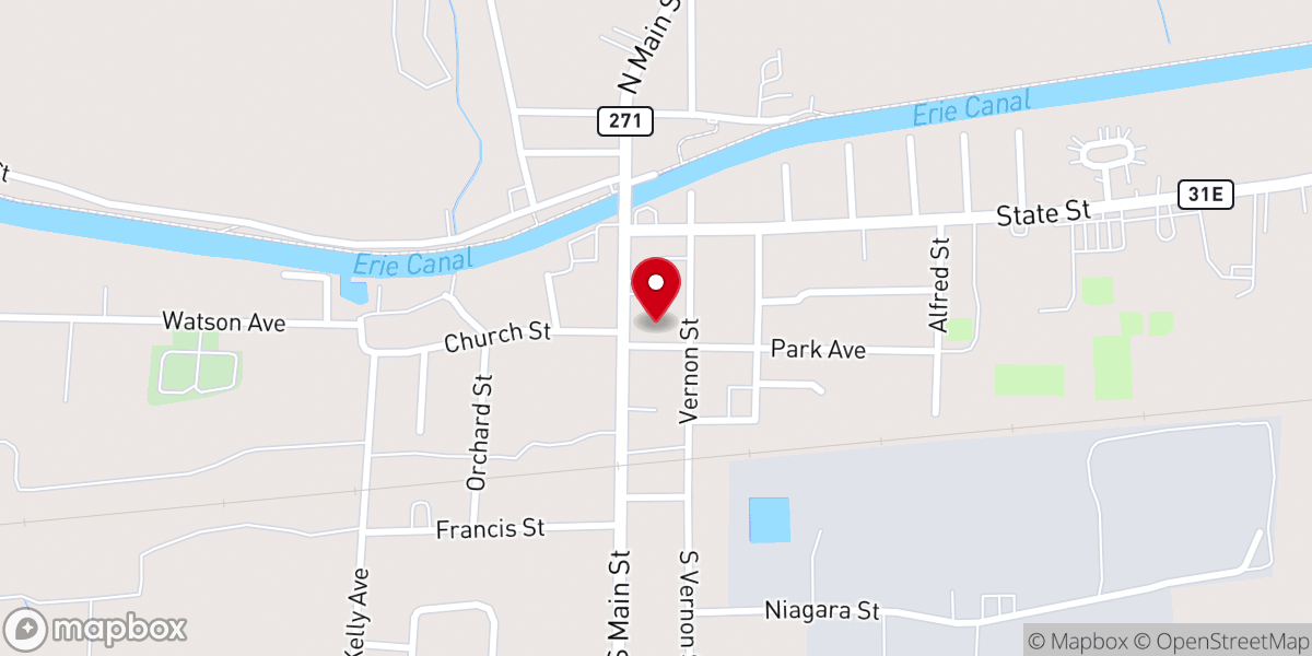 Map showing location of Middle Port Methodist Church Parsonage