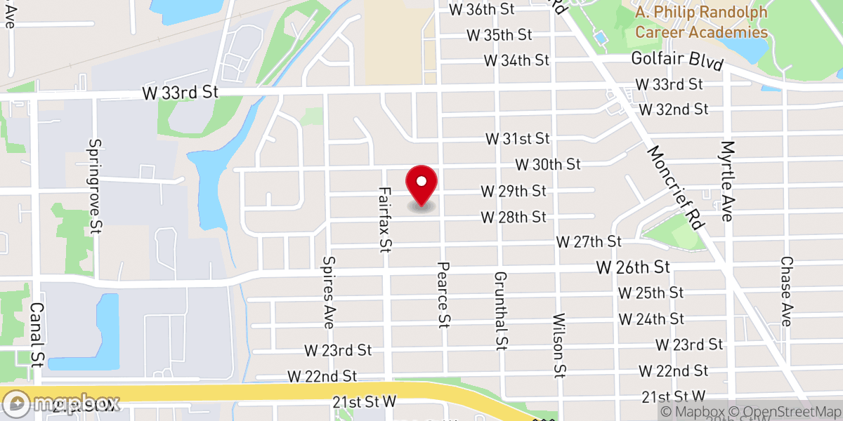 Map showing location of Revelation Prayer House