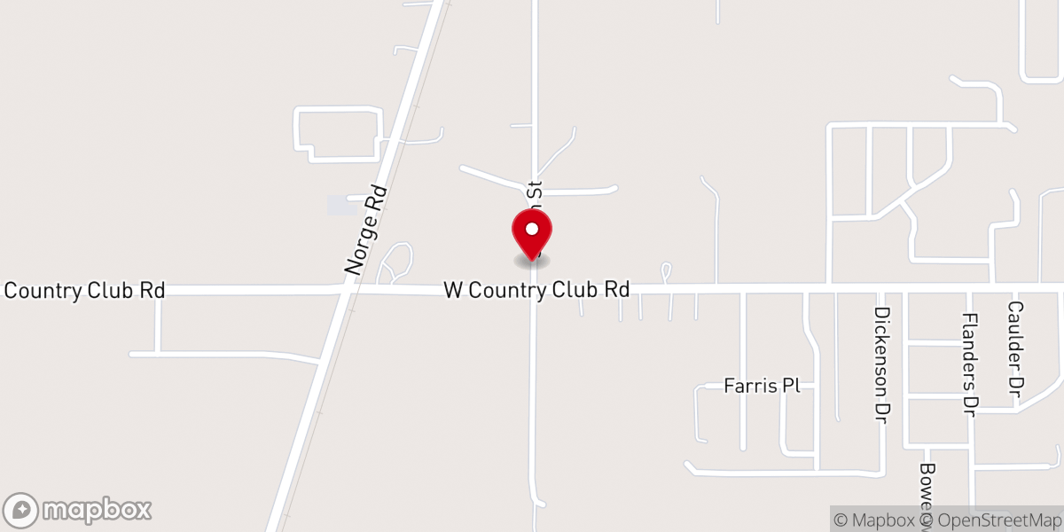 Map showing location of Providence Methodist Church, Chickasha OK