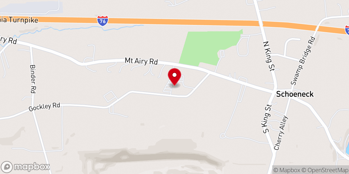 Map showing location of Mellingers Lutheran Church