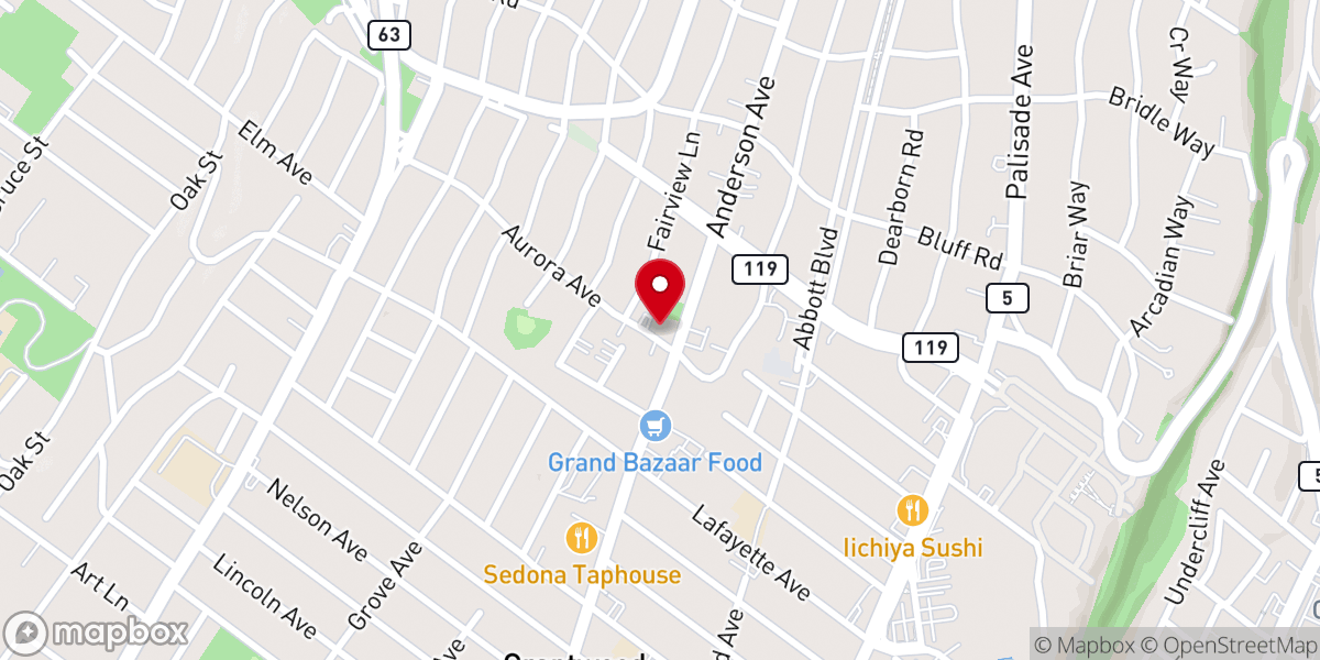Map showing location of First Baptist Church Of Cliffside Park