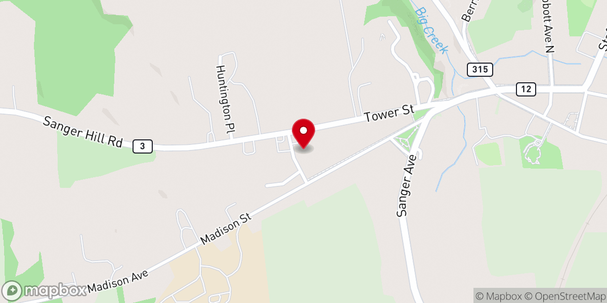 Map showing location of Methodist Church Parsonage