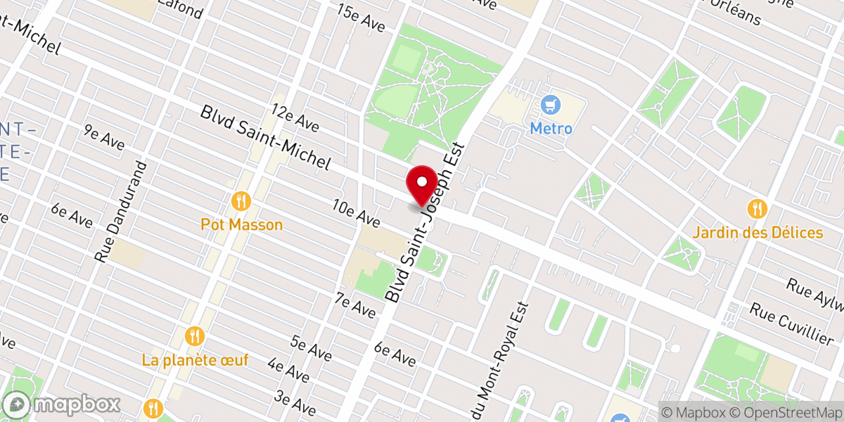 Map showing location of Église baptiste évangélique de Rosemont
