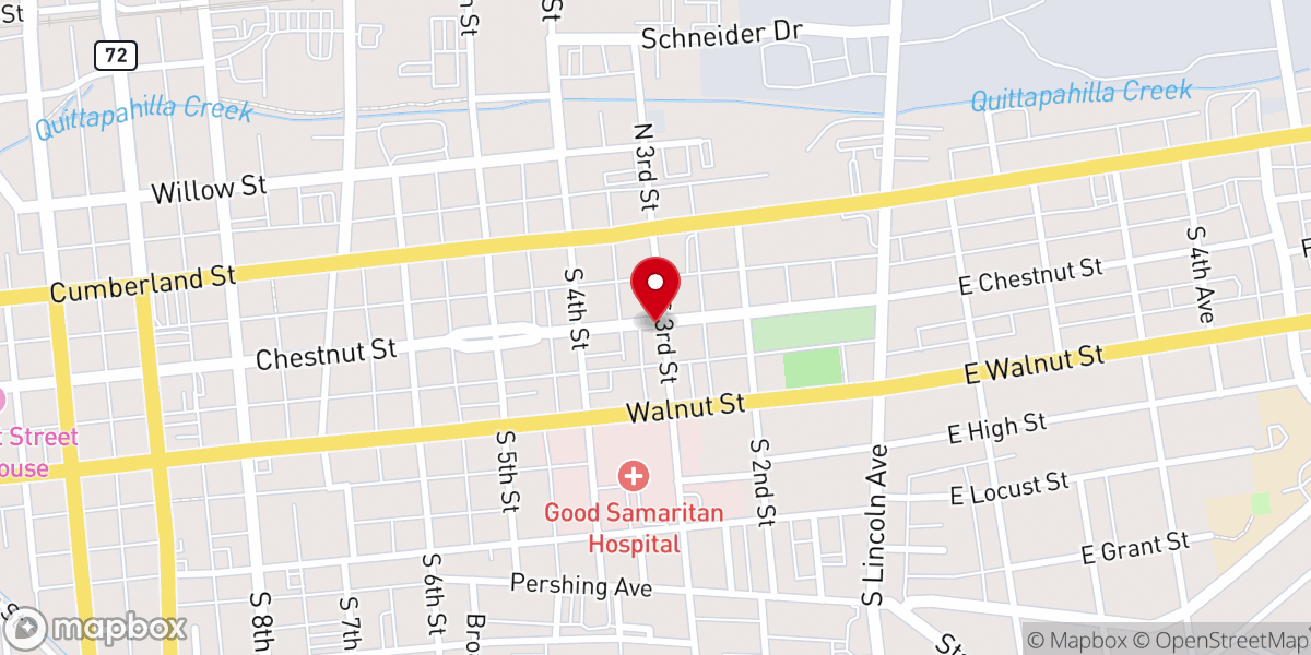 Map showing location of Step Into Life Ministries
