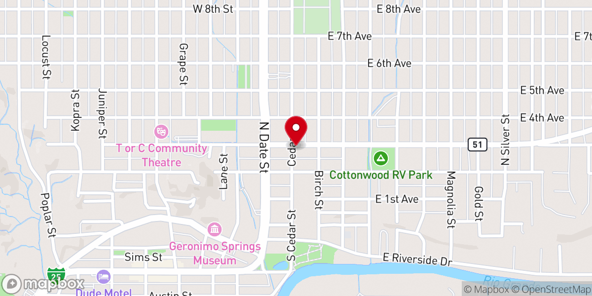 Map showing location of A New Beginning Church