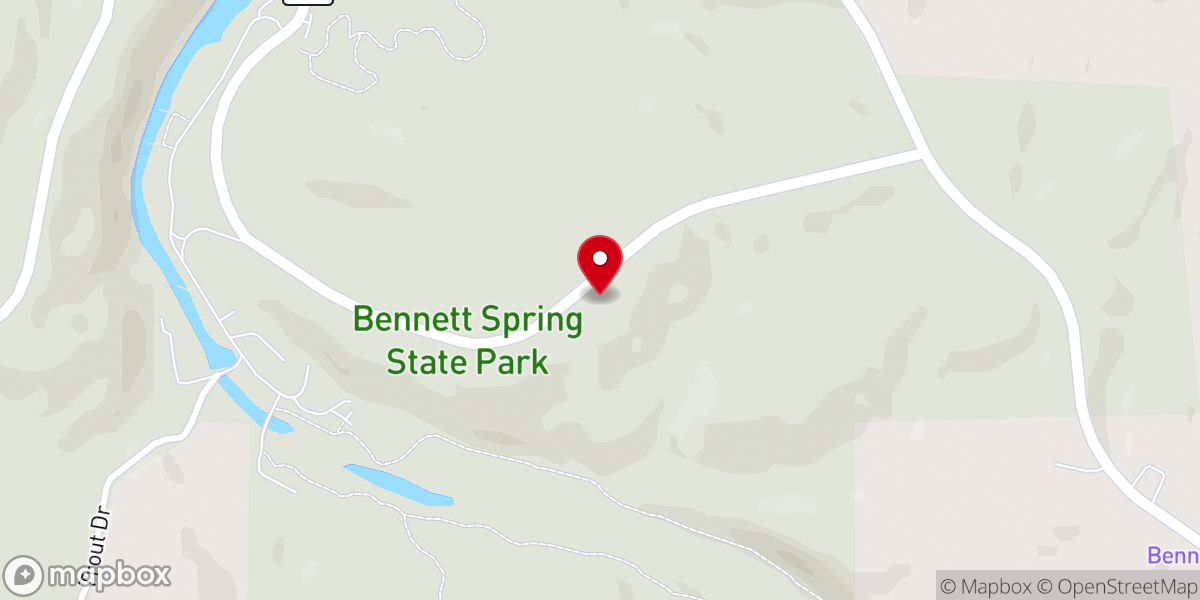 Map showing location of Sportsman's Outdoor Chapel